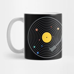 This Vinyl Record Solar System (Space Music) Mug